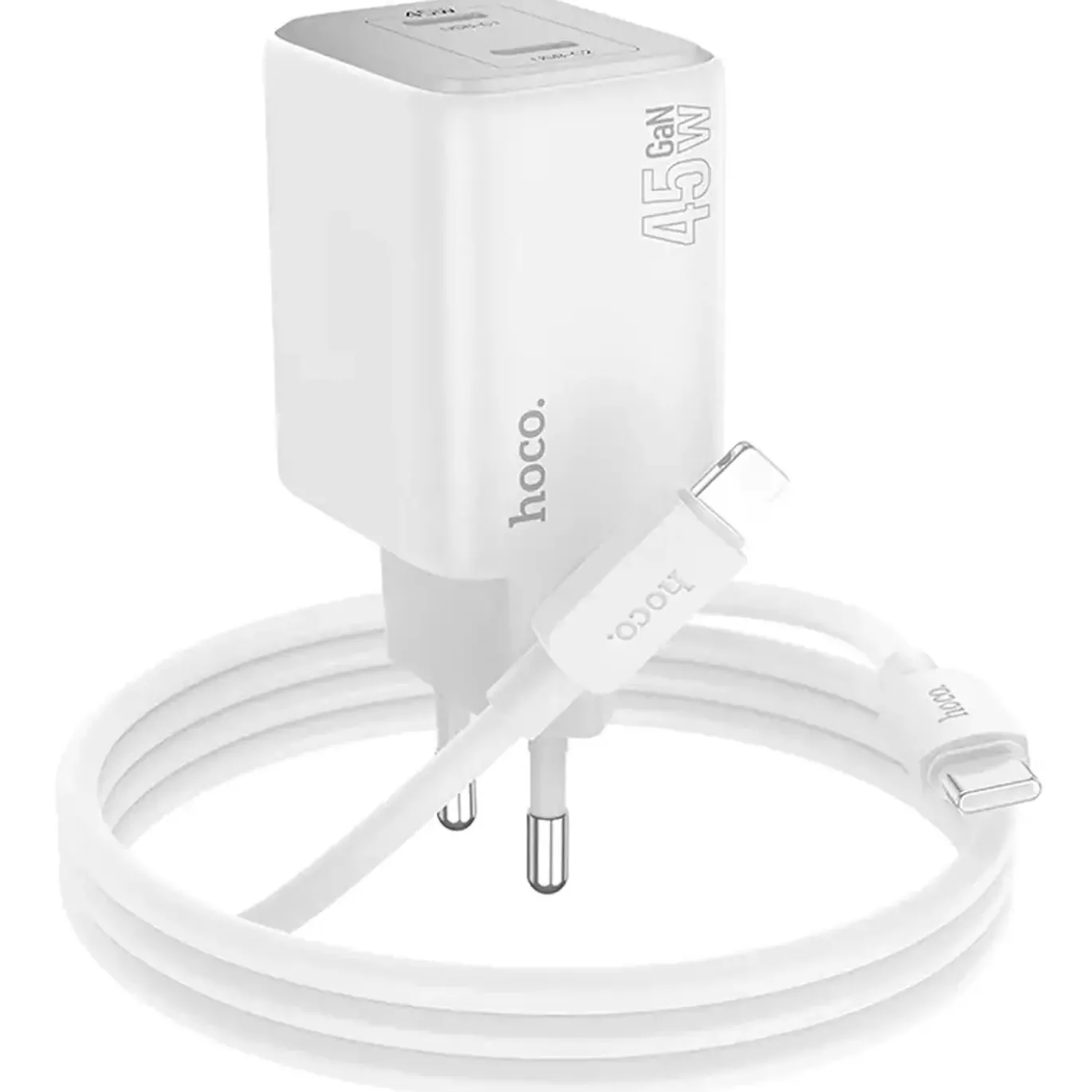 45W GaN Schnellladegerät USB-C & USB-A 3.0 Fast Charger Netzteil