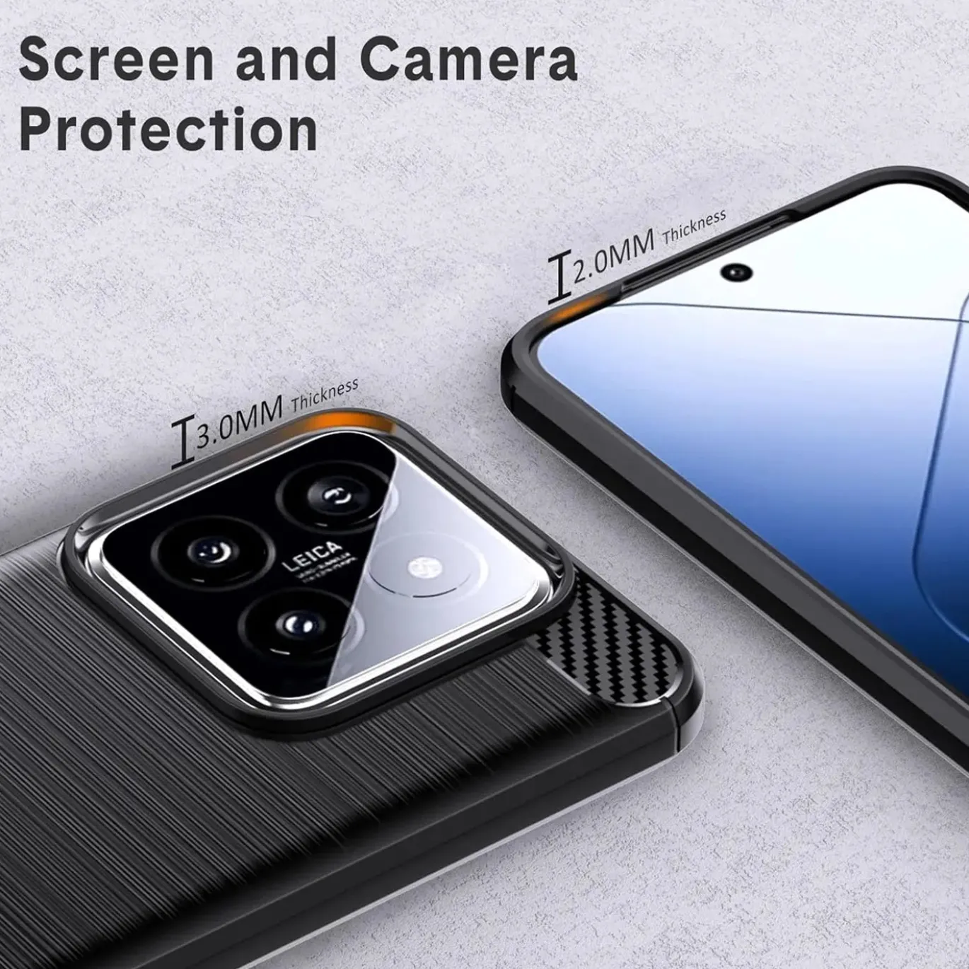 Xiaomi 14 - Carbon Case Hülle, stoßfest