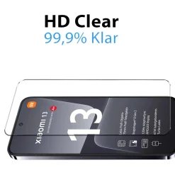 Xiaomi 13 - 9H Displayschutzfolie 2x Display & Kamera