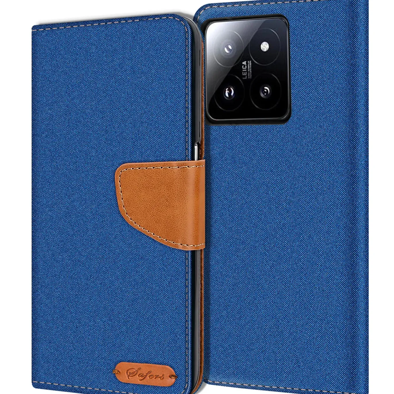 Xiaomi 15 - Jeanslook Klapphülle mit Kartenfach