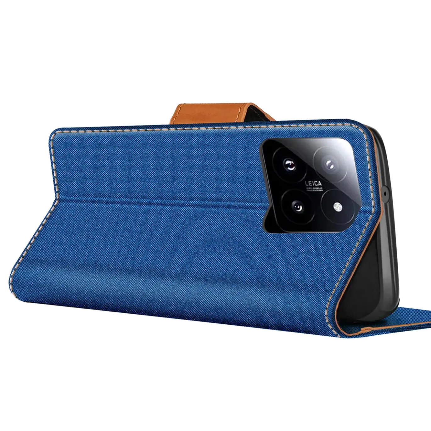 Xiaomi 15 - Jeanslook Klapphülle mit Kartenfach