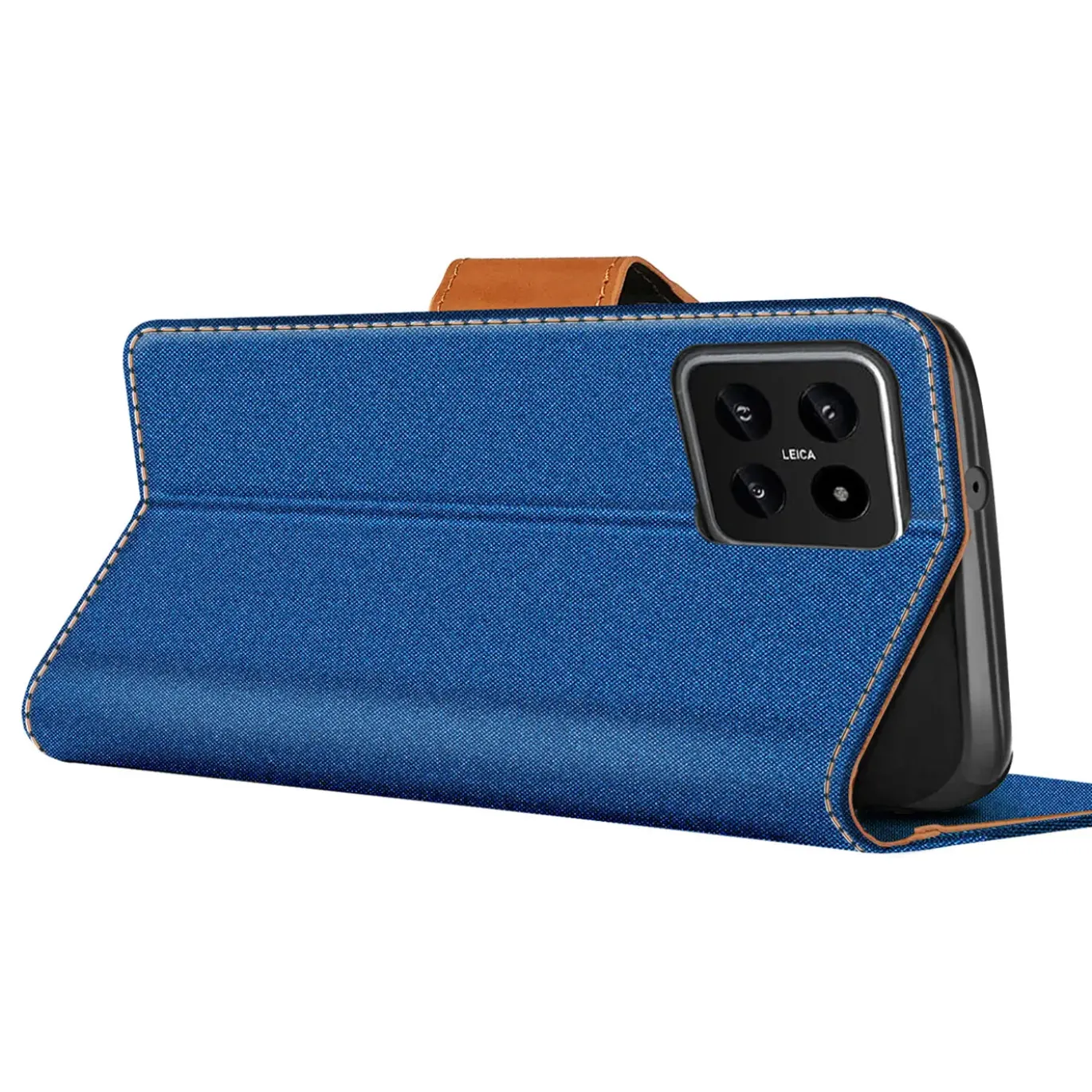 Xiaomi 14 - Jeanslook Klapphülle mit Kartenfach