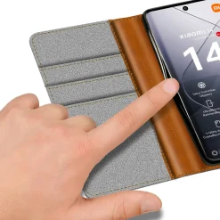 Xiaomi 14 - Jeanslook Klapphülle mit Kartenfach