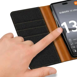 Xiaomi 13 Lite - Jeanslook Klapphülle mit Kartenfach