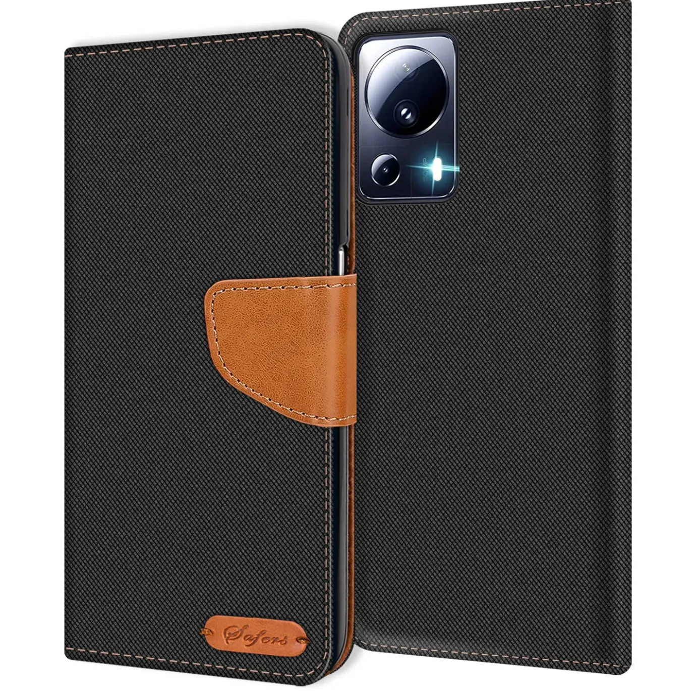 Xiaomi 13 Lite - Jeanslook Klapphülle mit Kartenfach