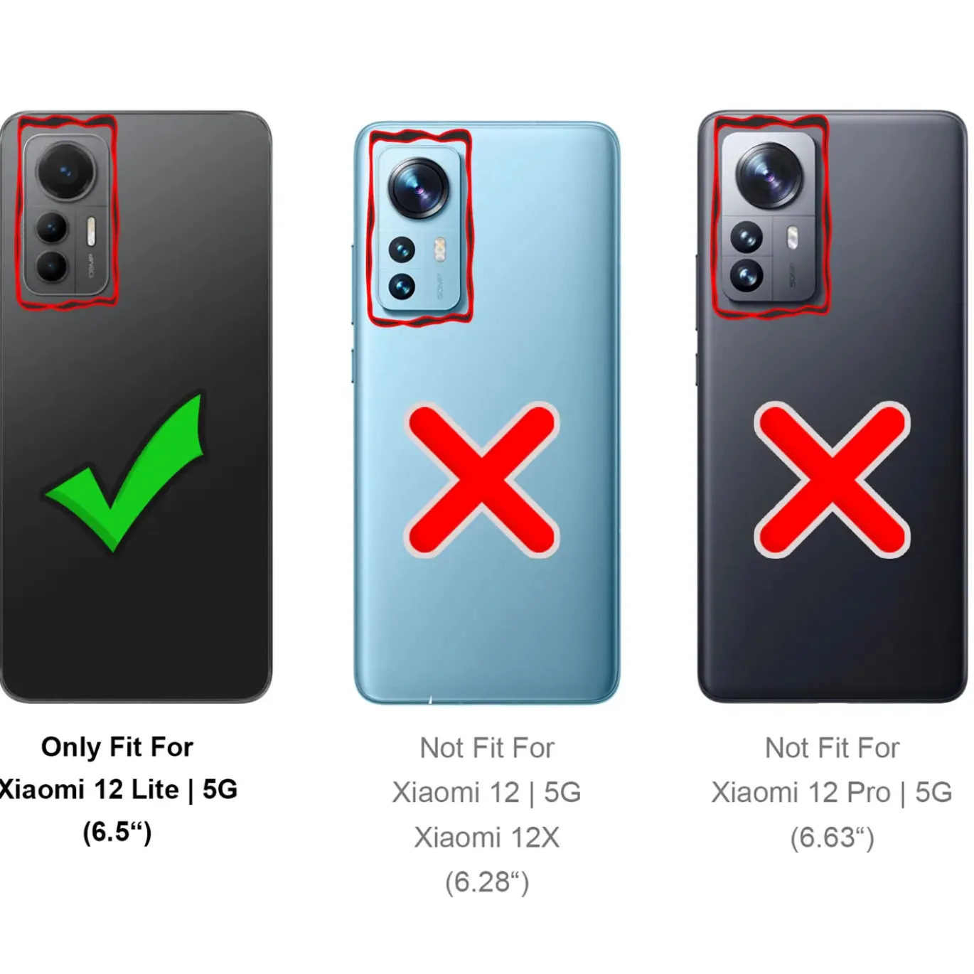 Xiaomi 12 Lite 5G - Jeanslook Klapphülle mit Kartenfach