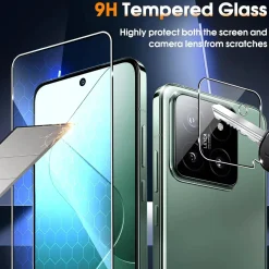 Xiaomi 14 Pro - 9H Displayschutzfolie 2x Display & Kamera