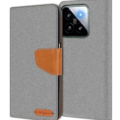 Xiaomi 14 Pro - Jeanslook Klapphülle mit Kartenfach