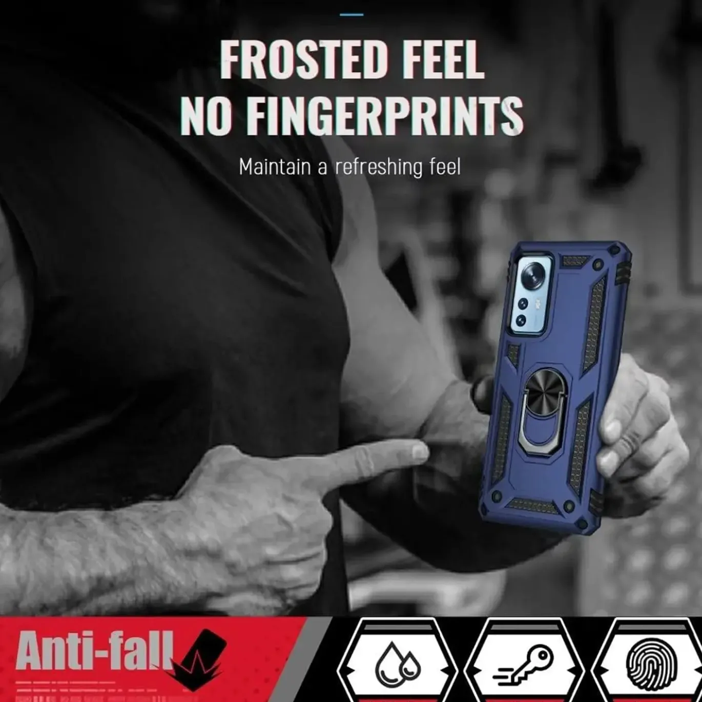 Xiaomi 12 Pro - Outdoor Hardcase mit Ringhalter