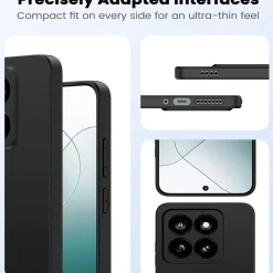 Xiaomi 14 Pro - Slim Silikon Backcover Schwarz