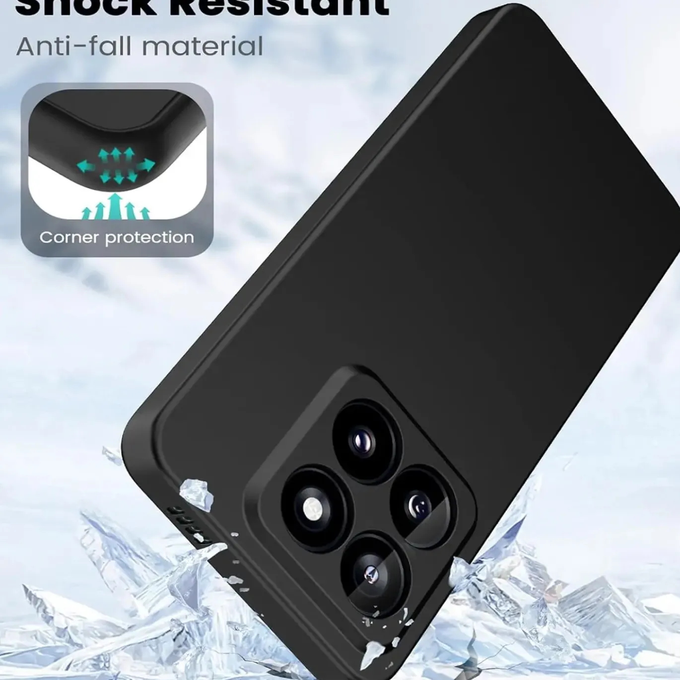 Xiaomi 14 Pro - Slim Silikon Backcover Schwarz