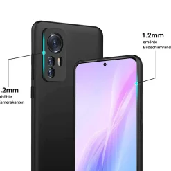 Xiaomi 12 Pro - Slim Silikon Backcover Schwarz
