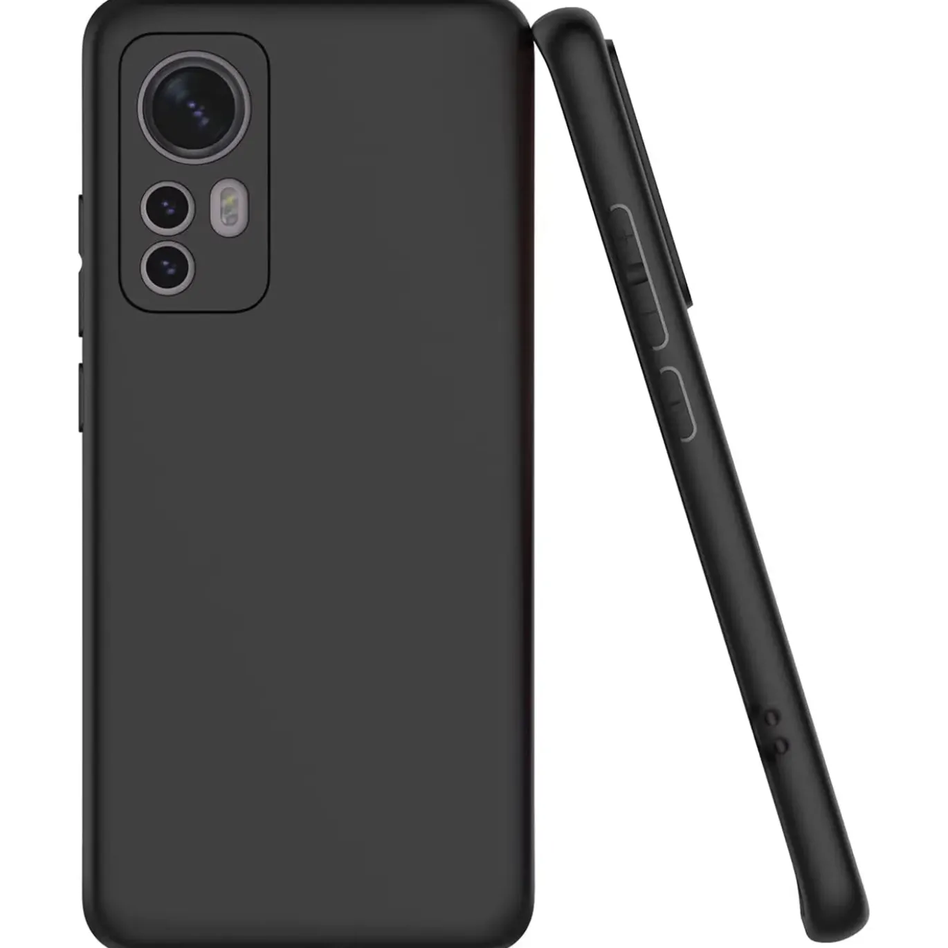 Xiaomi 12 Pro - Slim Silikon Backcover Schwarz