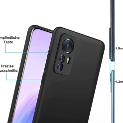 Xiaomi 12 Pro - Slim Silikon Backcover Schwarz