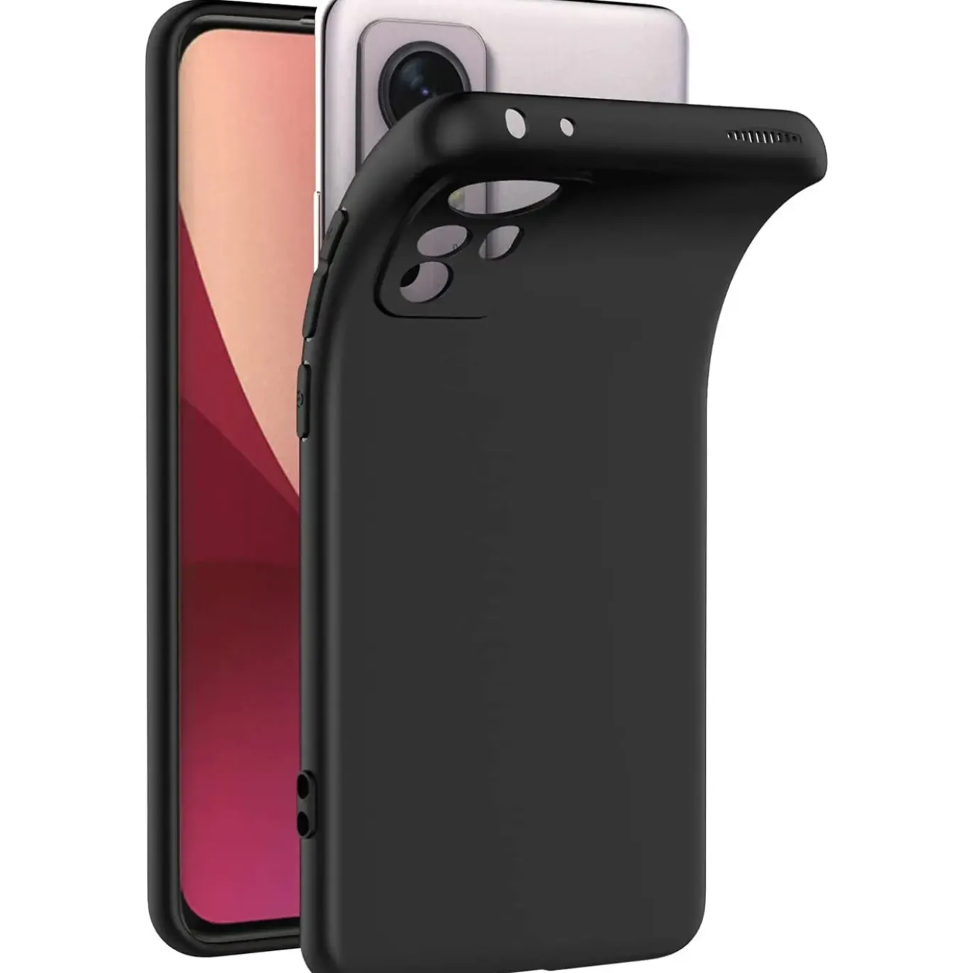 Xiaomi 12 Pro - Slim Silikon Backcover Schwarz