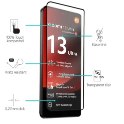 Xiaomi 13 Ultra - 9H Displayschutzfolie 2x Display & Kamera