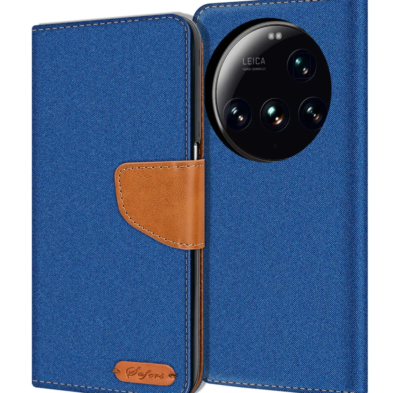 Xiaomi 15 Ultra - Jeanslook Klapphülle mit Kartenfach