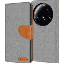 Xiaomi 15 Ultra - Jeanslook Klapphülle mit Kartenfach
