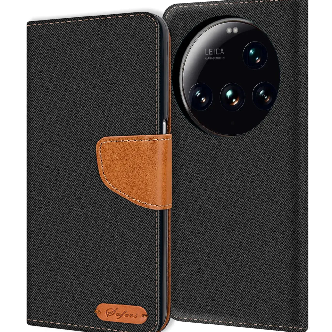 Xiaomi 15 Ultra - Jeanslook Klapphülle mit Kartenfach