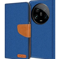 Xiaomi 14 Ultra - Jeanslook Klapphülle mit Kartenfach