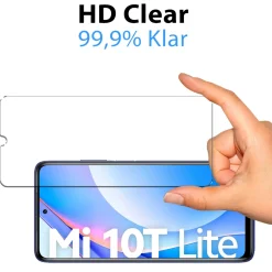 Xiaomi Mi 10 Lite - 9H Displayschutzfolie 2x Display & Kamera