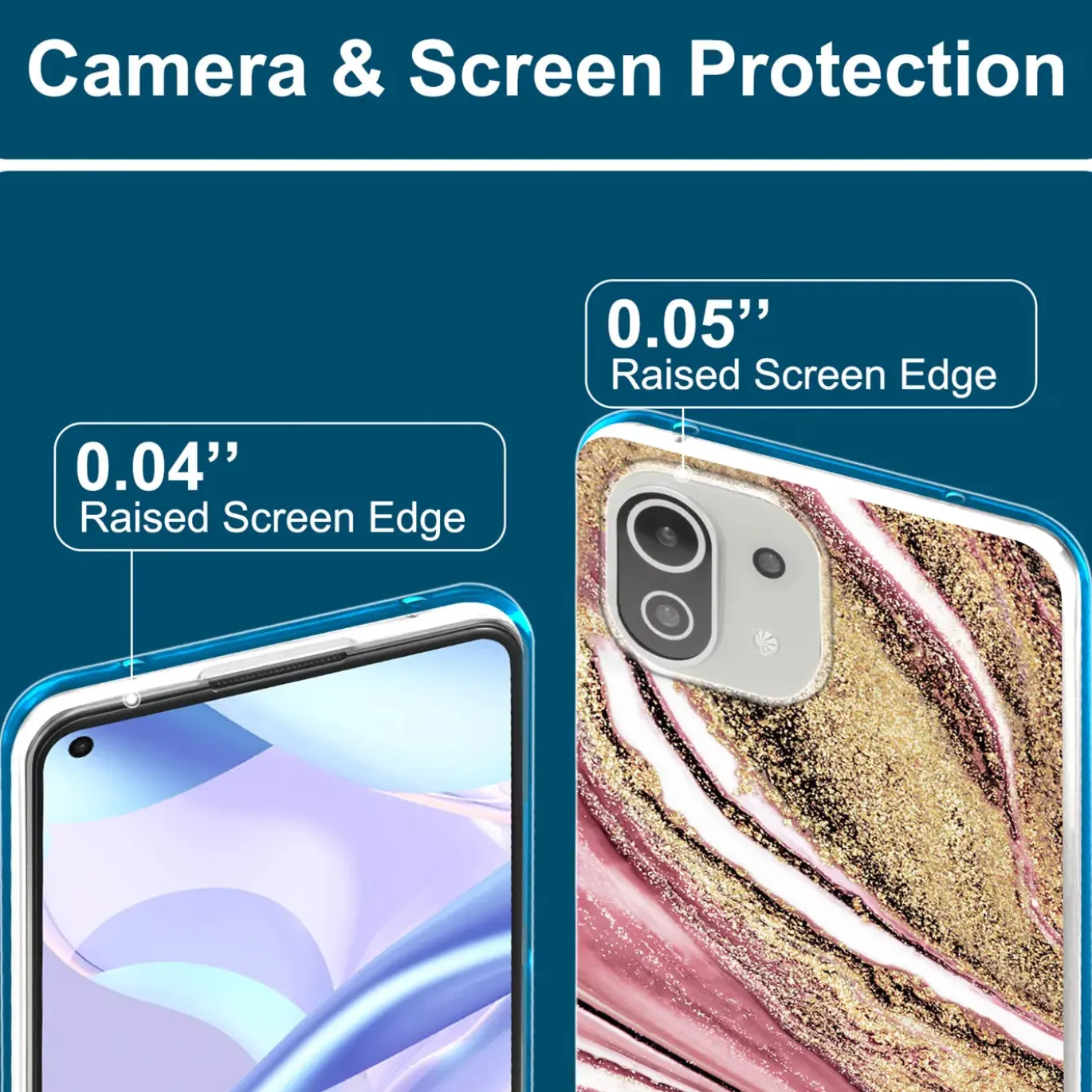 Xiaomi Mi 11 Lite 4G/5G - Marmor & Sand Design Hülle