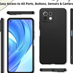 Xiaomi Mi 11 Lite 4G/5G - Slim Silikon Backcover Schwarz