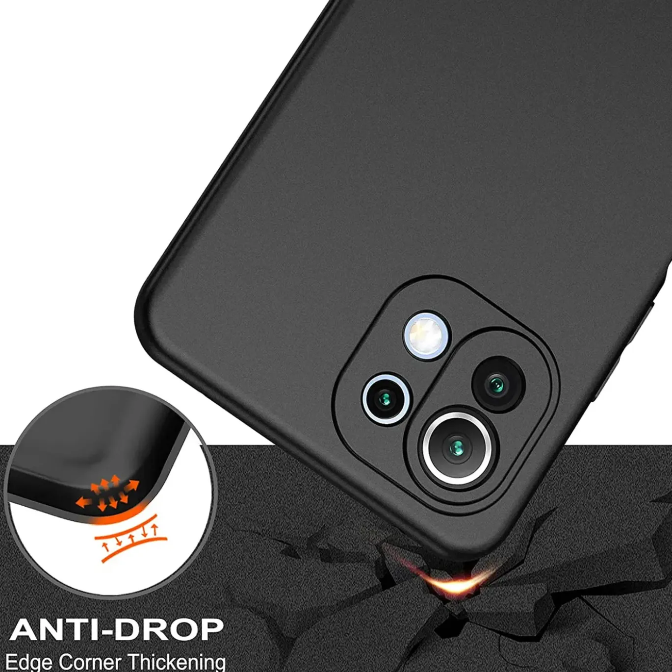 Xiaomi Mi 11 Lite 4G/5G - Slim Silikon Backcover Schwarz
