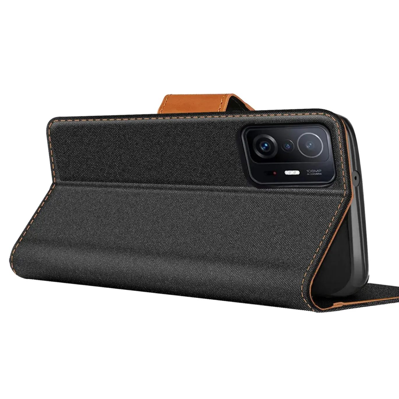 Xiaomi Mi 11T / Mi 11T Pro - Jeanslook Klapphülle mit Kartenfach