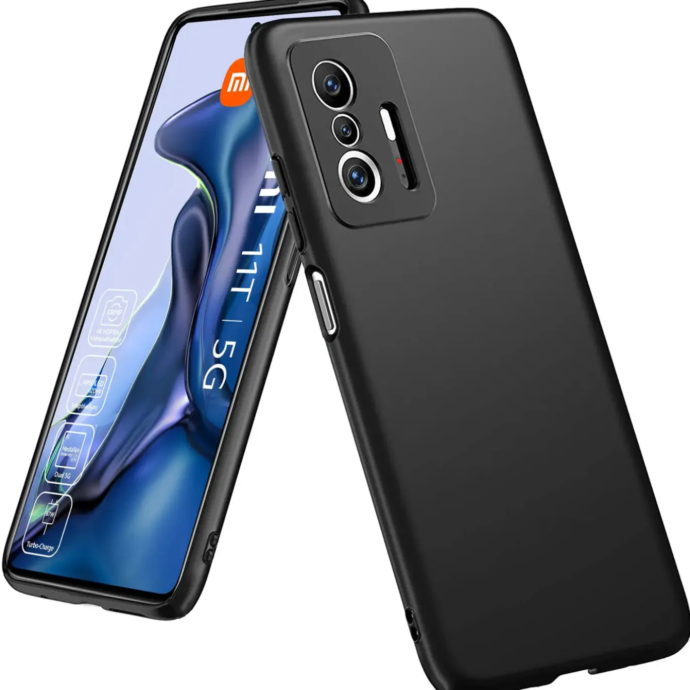 Xiaomi Mi 11T / Mi 11T Pro - Slim Silikon Backcover Schwarz