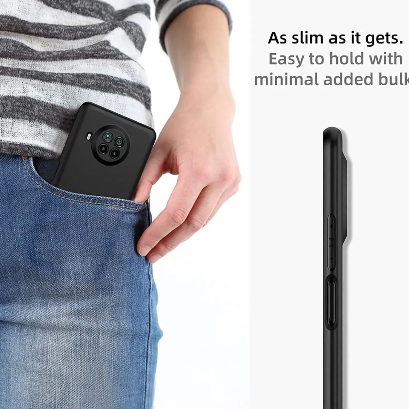 Xiaomi Mi 10T Lite - Slim Silikon Backcover Schwarz