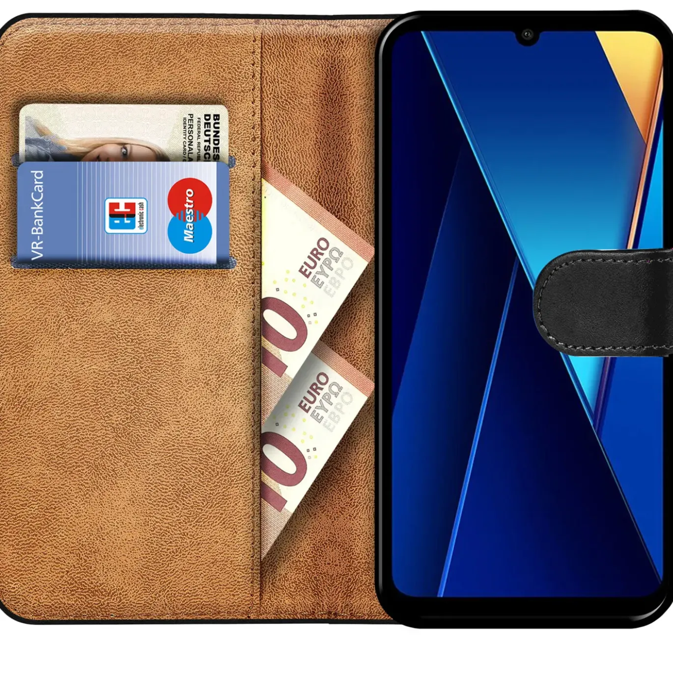 Xiaomi Poco C65 - Klapphülle mit Kartenfächern