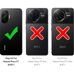 Xiaomi Poco F7 - Klapphülle mit Kartenfächern
