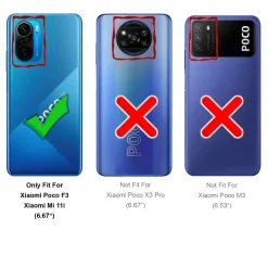 Xiaomi Poco F3 / Mi 11i - 9H Displayschutzfolie 2x Display & Kamera