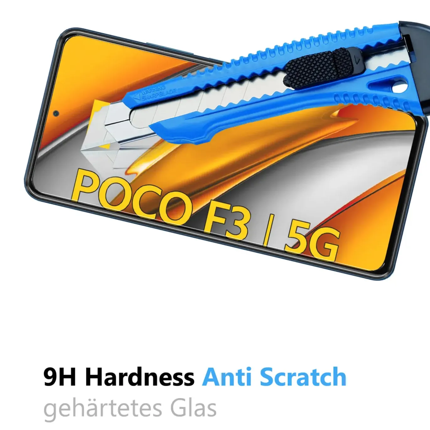 Xiaomi Poco F3 / Mi 11i - 9H Displayschutzfolie 2x Display & Kamera