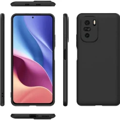 Xiaomi Poco F3 / Mi 11i - Slim Silikon Backcover Schwarz
