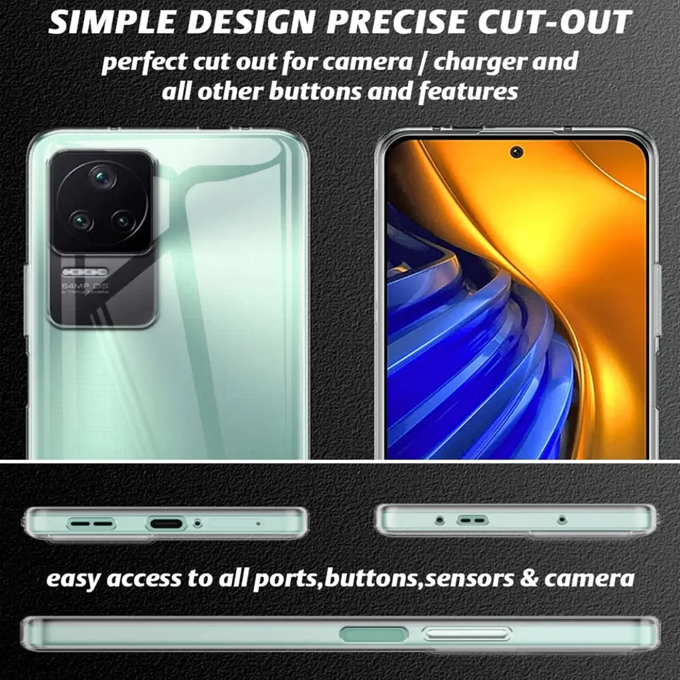 Xiaomi Poco F4 - Slim Clear Case Hülle