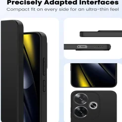 Xiaomi Poco F6 - Slim Silikon Backcover Schwarz
