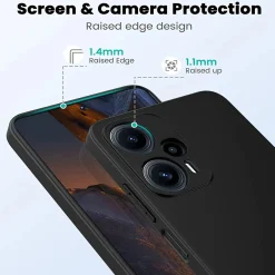 Xiaomi Poco F5 5G - Slim Silikon Backcover Schwarz