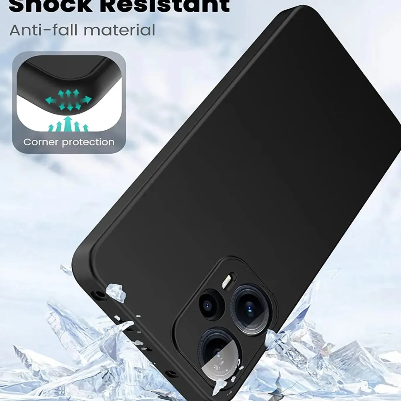 Xiaomi Poco F5 5G - Slim Silikon Backcover Schwarz