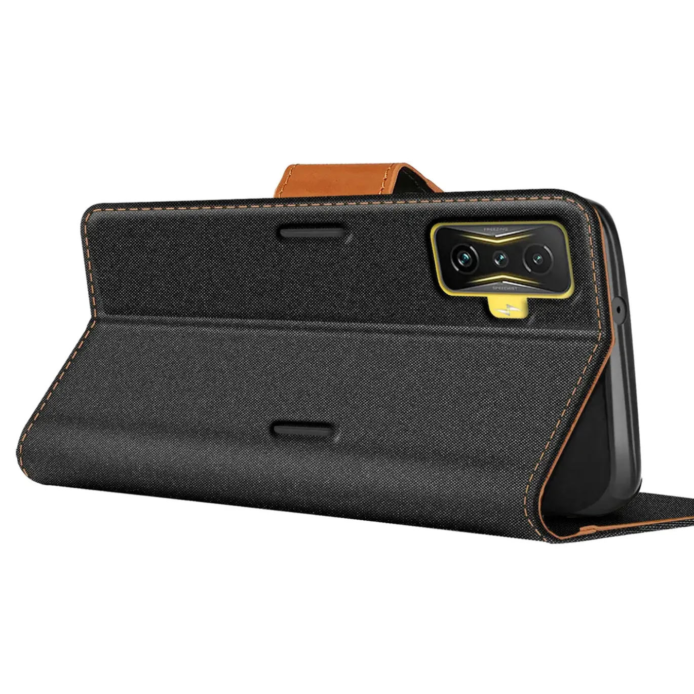 Xiaomi Poco F4 GT - Jeanslook Klapphülle mit Kartenfach