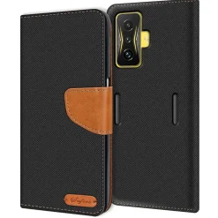 Xiaomi Poco F4 GT - Jeanslook Klapphülle mit Kartenfach