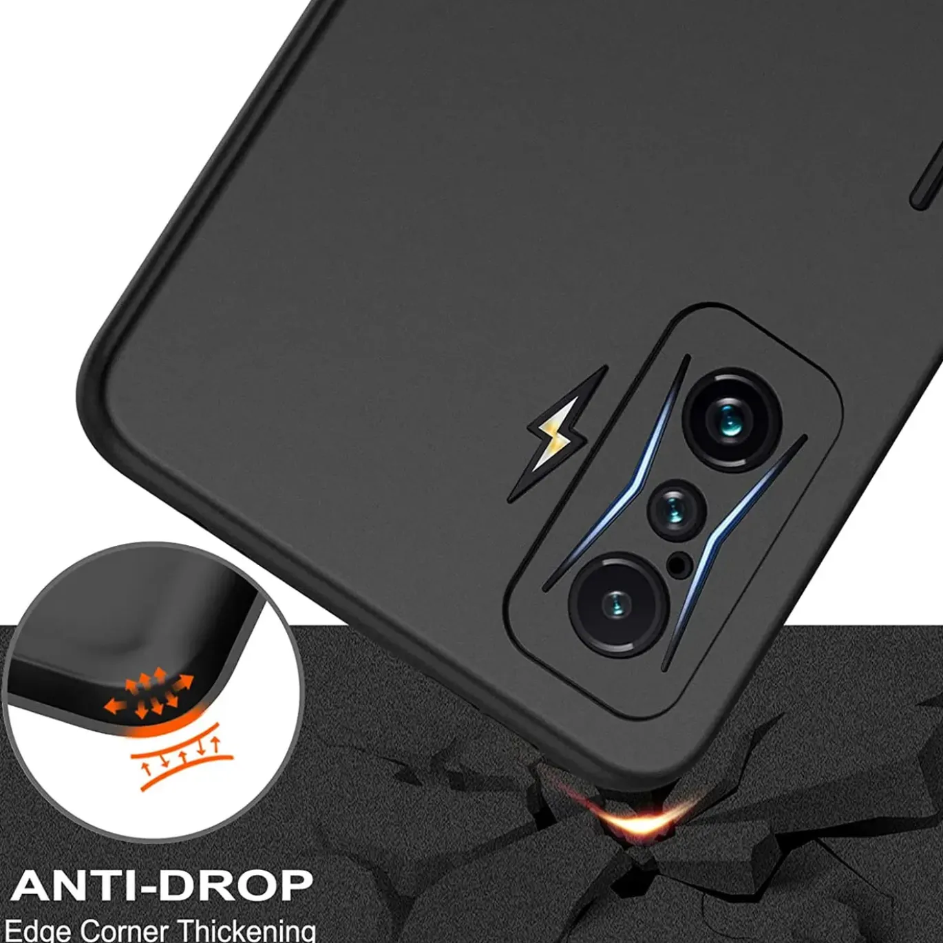 Xiaomi Poco F4 GT - Slim Silikon Backcover Schwarz
