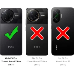 Xiaomi Poco F7 Pro - Klapphülle mit Kartenfächern
