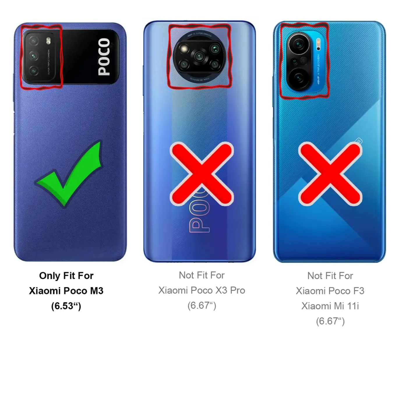 Xiaomi Poco M3 - 9H Displayschutzfolie 2x Display & Kamera