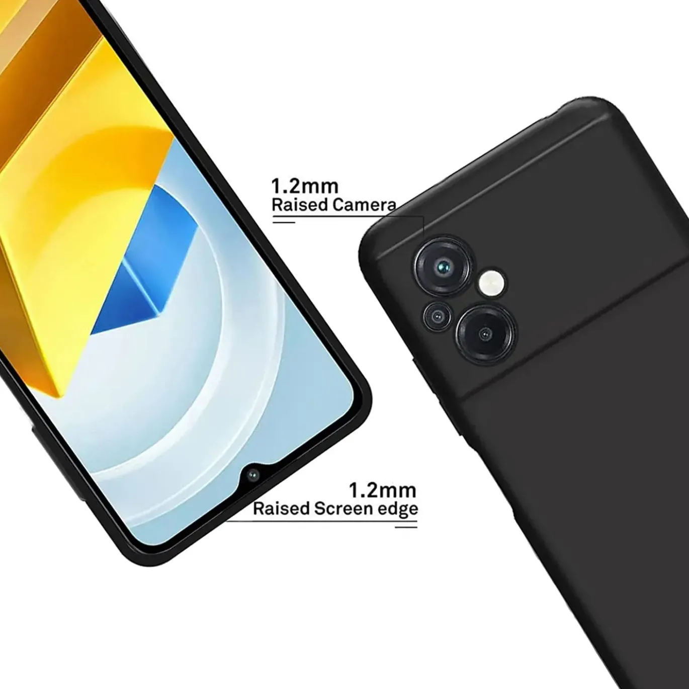 Xiaomi Poco M5 - Slim Silikon Backcover Schwarz