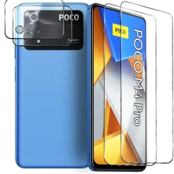 Xiaomi Poco M4 Pro - 9H Displayschutzfolie 2x Display & Kamera