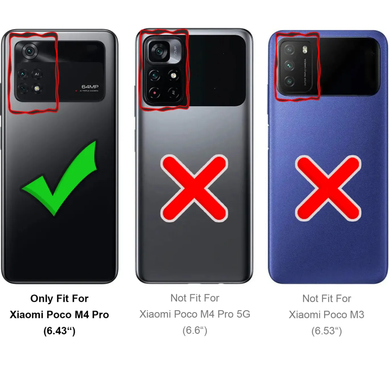 Xiaomi Poco M4 Pro - Jeanslook Klapphülle mit Kartenfach