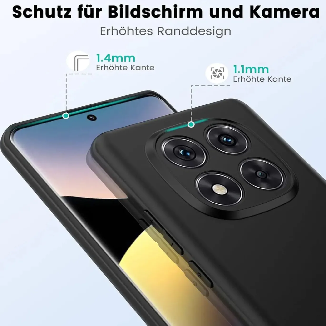 Xiaomi Poco X7 - Slim Silikon Backcover Schwarz