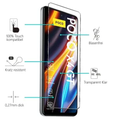 Xiaomi Poco X4 GT - 9H Displayschutzfolie 2x Display & Kamera